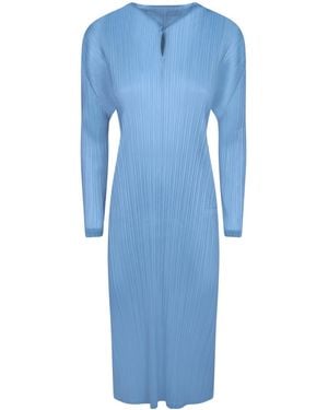 Pleats Please Issey Miyake Monthly Colors: January Midi Dress - Blue