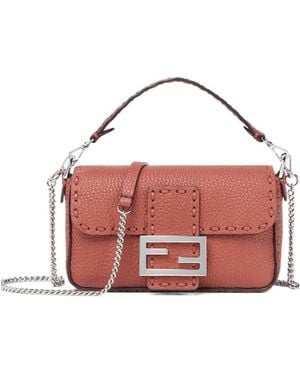 Fendi Baguette Mini Shoulder Bag - Red