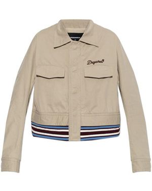DSquared² Loose-Fit Cotton Jacket - Natural