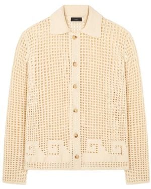Alanui Where The Wave Begins Openwork Buttoned Shirt - Natural