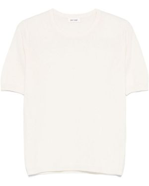 Soft Goat Short-Sleeved Knitwear - White