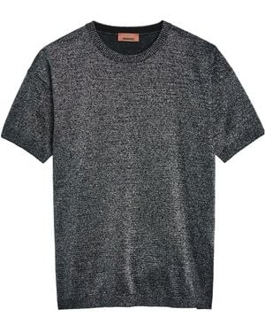 Missoni Viscose Oversized-Fit Crew Sweater - Gray