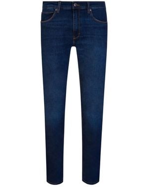 BOSS Mid-Rise Tapered-Leg Jeans - Blue