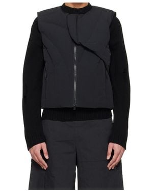 HELIOT EMIL Visus Round Neck Vest - Blue