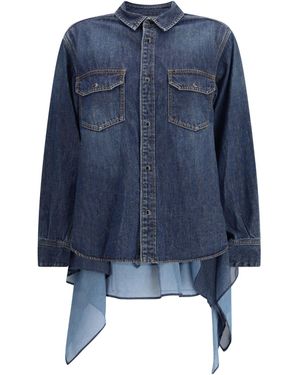 Sacai Patch-Pocket Shirt - Blue