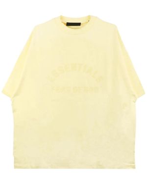 Fear Of God Logo-Print Cotton T-Shirt - Yellow