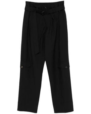Brunello Cucinelli Belted Cargo Trousers - Black