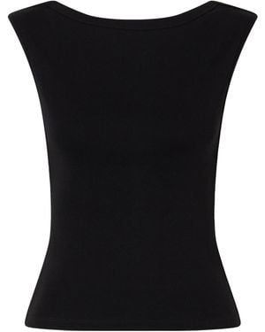 St. Agni Ballerina Organic Cotton-Jersey Top - Black