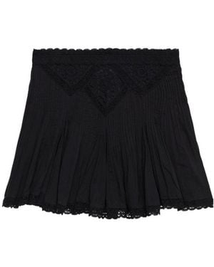 Isabel Marant Isabel Marant Étoile Goldie Short Lace Skirt - Black