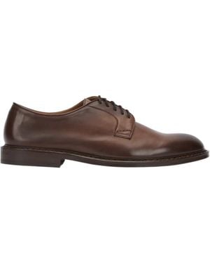 Doucal's Plain-Toe Derby Shoes - Brown
