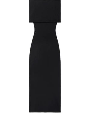 Wardrobe NYC Off-Shoulder Ribbed Dress - Black