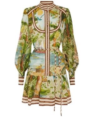 ALÉMAIS Toucan Tango Mini Dress - Yellow