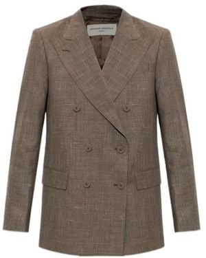 Officine Generale Officine Générale Sandra Double-Breasted Blazer - Brown