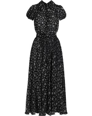 Dolce & Gabbana Floral-Printed Chiffon Dress - Black