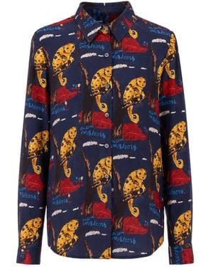 Laura Urbinati Printed Shirt - Blue