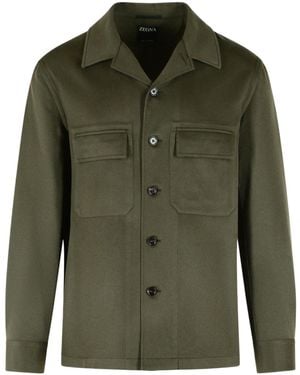 ZEGNA Alba Patch-Pocket Shirt - Green