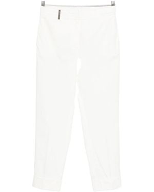 Peserico Cuffed Pants - White