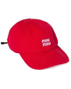 Miu Miu Logo Embroidered Baseball Cap