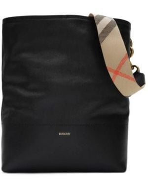 Burberry Medium B Clip Bucket Bag - Black