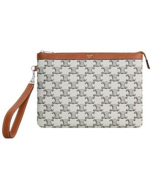 Celine Pouch With Strap - White