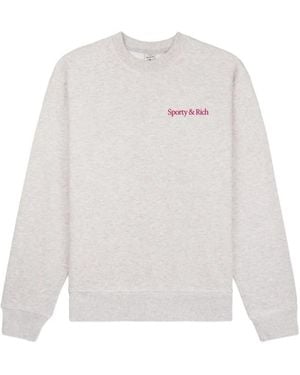 Sporty & Rich Ny Motion Crew-Neck Sweatshirt - White