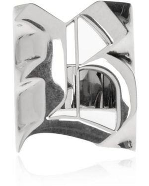 Balenciaga Logo Signet Ring - White