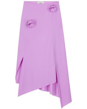 Coperni Floral Asymmetric Mid Skirt - Purple