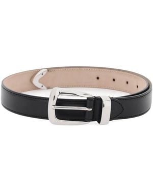 KHAITE Buckle Belt - White