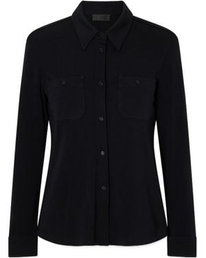 Nili Lotan Short Sleeve Lapel Collar Polo Shirt - Black