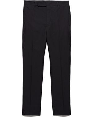 Prada Logo Detailed Tailored Trousers - Black