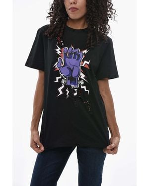 Prada Universal Studios X Frankenstein Print Crewneck T-Shirt - Black