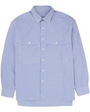 sunflower Note Striped Shirt - Blue