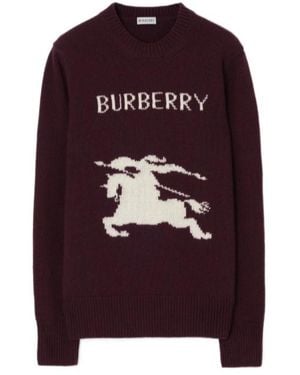 Burberry Knight Wool Cashmere Jumper - Purple