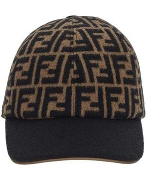 Fendi Allover Ff Motif Baseball Cap - Black