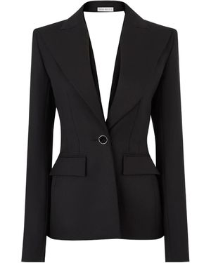 Nina Ricci Open Draped Back Jacket - Black