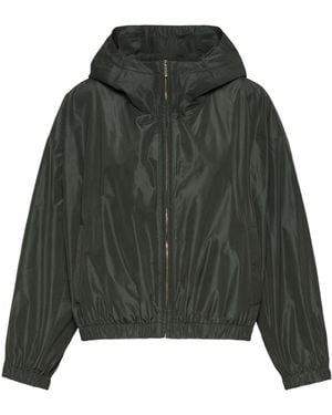 Max Mara Water-Repellent Taffeta Hooded Jacket - Green