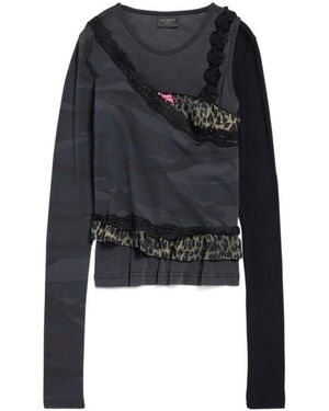 Balenciaga Layered Asymmetric Top - Black