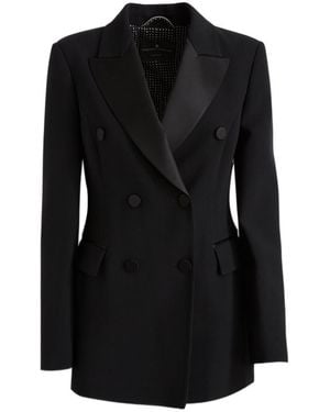 Ermanno Scervino Peak-Lapel Double-Breasted Blazer - Black
