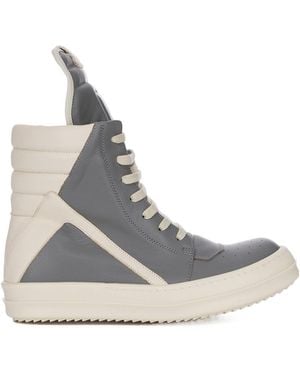 洗練【Rick Owens】スエードトリム デニムハイトップスニーカー RICK OWENS】スエードトリム デニム ハイトップスニーカー (RICK
