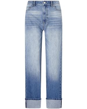 Tibi Low-Rise Straight-Leg Selvedge Jeans - Blue