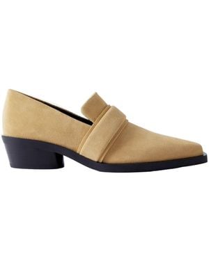 Proenza Schouler Bronco Suede Loafers - Natural