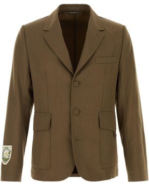Dior Long-Sleeved Suit Jacket - Green