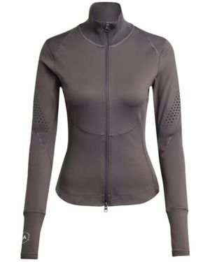 adidas By Stella McCartney Laser-Cut Zip-Up Jacket - Grey