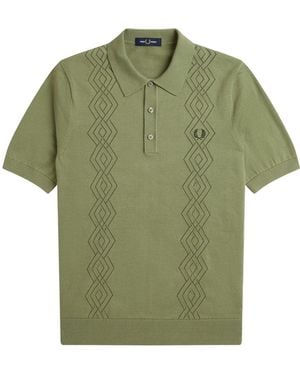 Fred Perry Knit Shortsleeve Polo Shirt - Green