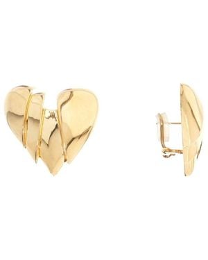AMINA MUADDI Heart-Shaped Earrings - Metallic