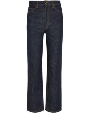 KHAITE High-Waist Straight-Leg Jeans - Blue