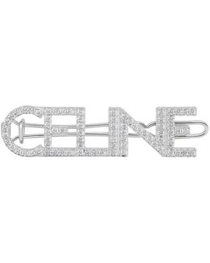 Celine Monochroms Hair Clip - White