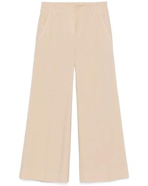 Incotex Wide-Leg Poplin Pants - Natural