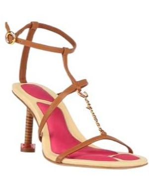 Jacquemus Minimalist Buckle Strap Sandals - Pink