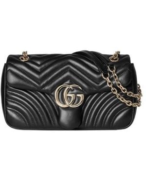 Gucci Gg Marmont Medium Shoulder Bag - Black